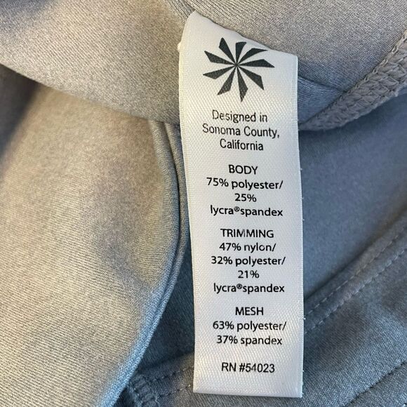 Athleta Cropped Leggings Mesh Trim Gray M - Picture 8 of 9